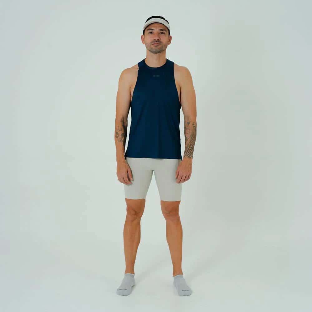 CAMISETA RUNNING MANGA SISA PACELINE AZUL OSCURO PARA HOMBRE - miniatura 1