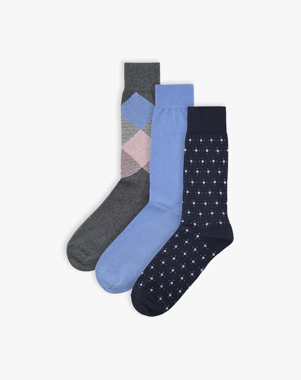 Medias hombres largas pack x3 surtido