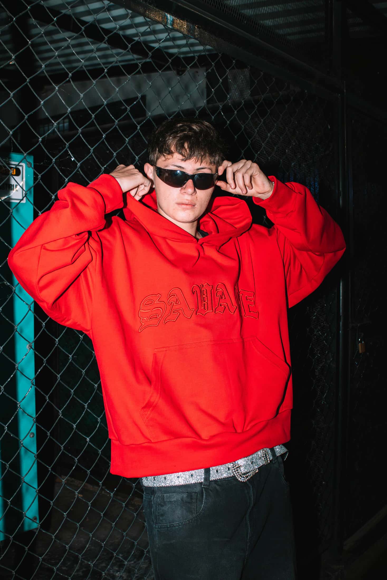 Hoodie Boxy fit Red district - miniatura 8