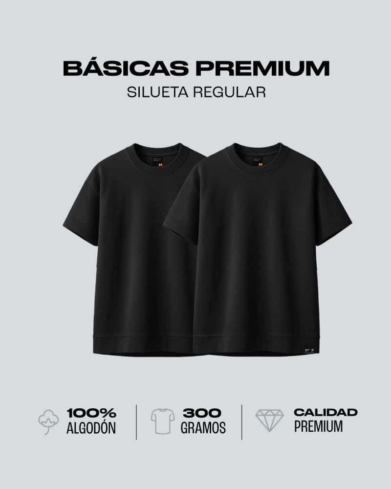 Duo Pack Básicas Regular Black - Premium 300G - miniatura 1