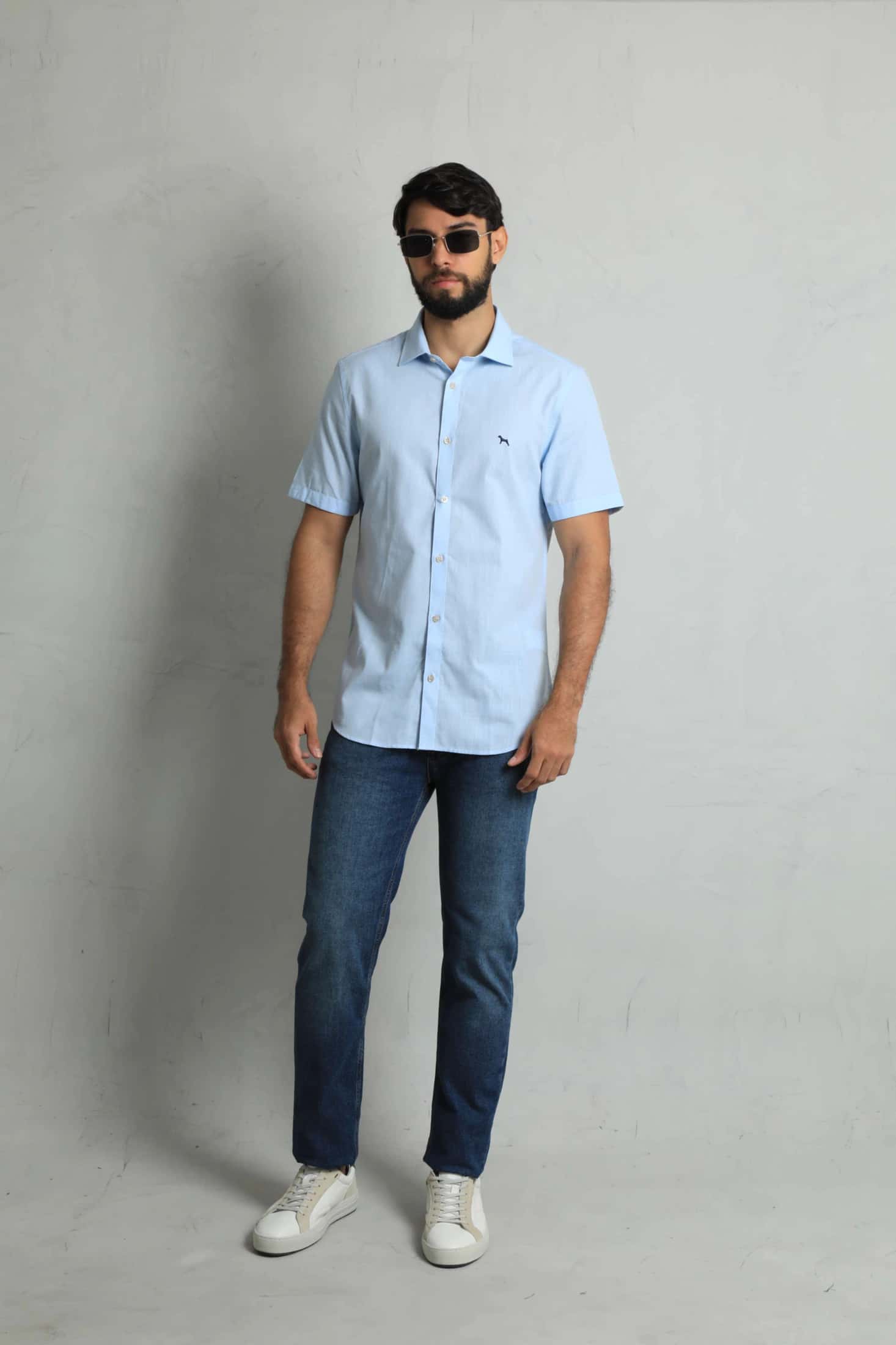 Camisa Manga Corta Baby Blue