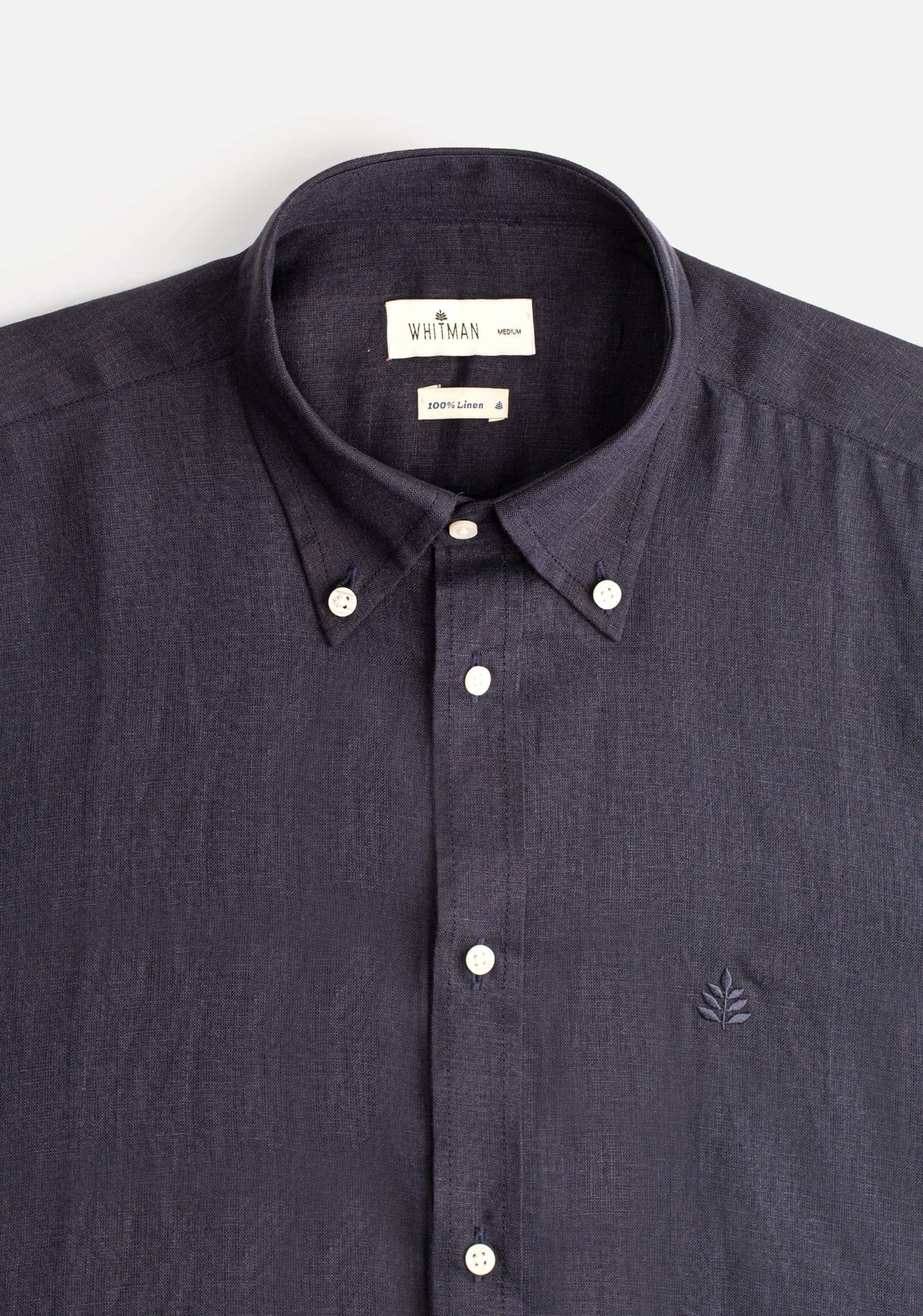 Camisa H CBD Lino L-Atn Azul Osc - miniatura 2
