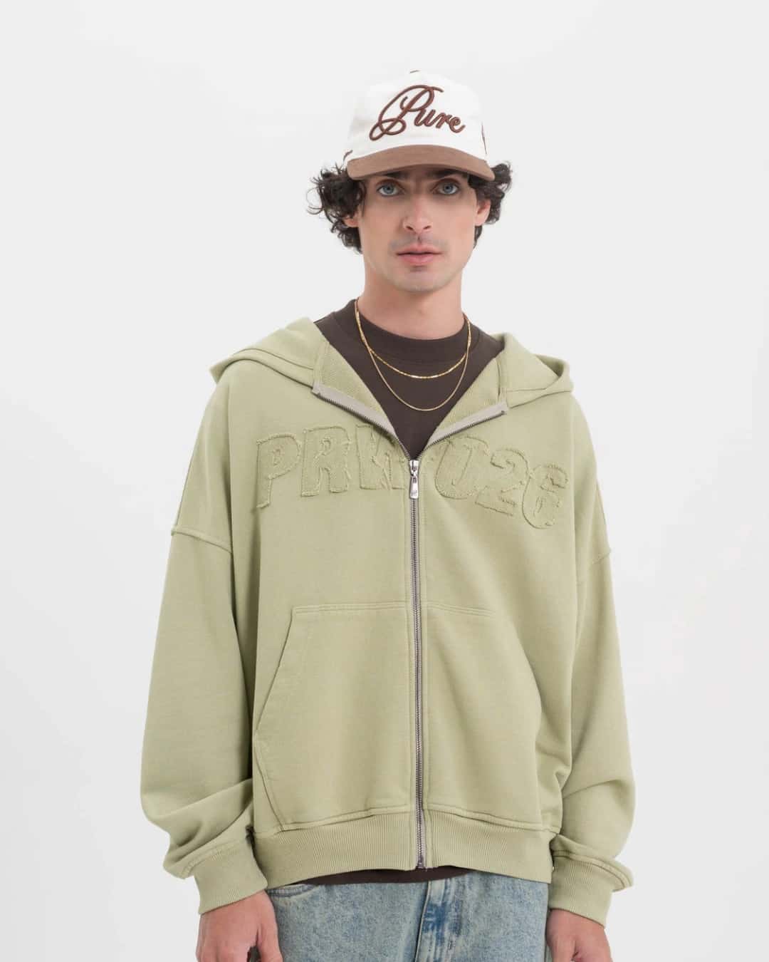 ACROSS THE LINES GREEN ZIP HOODIE - miniatura 2