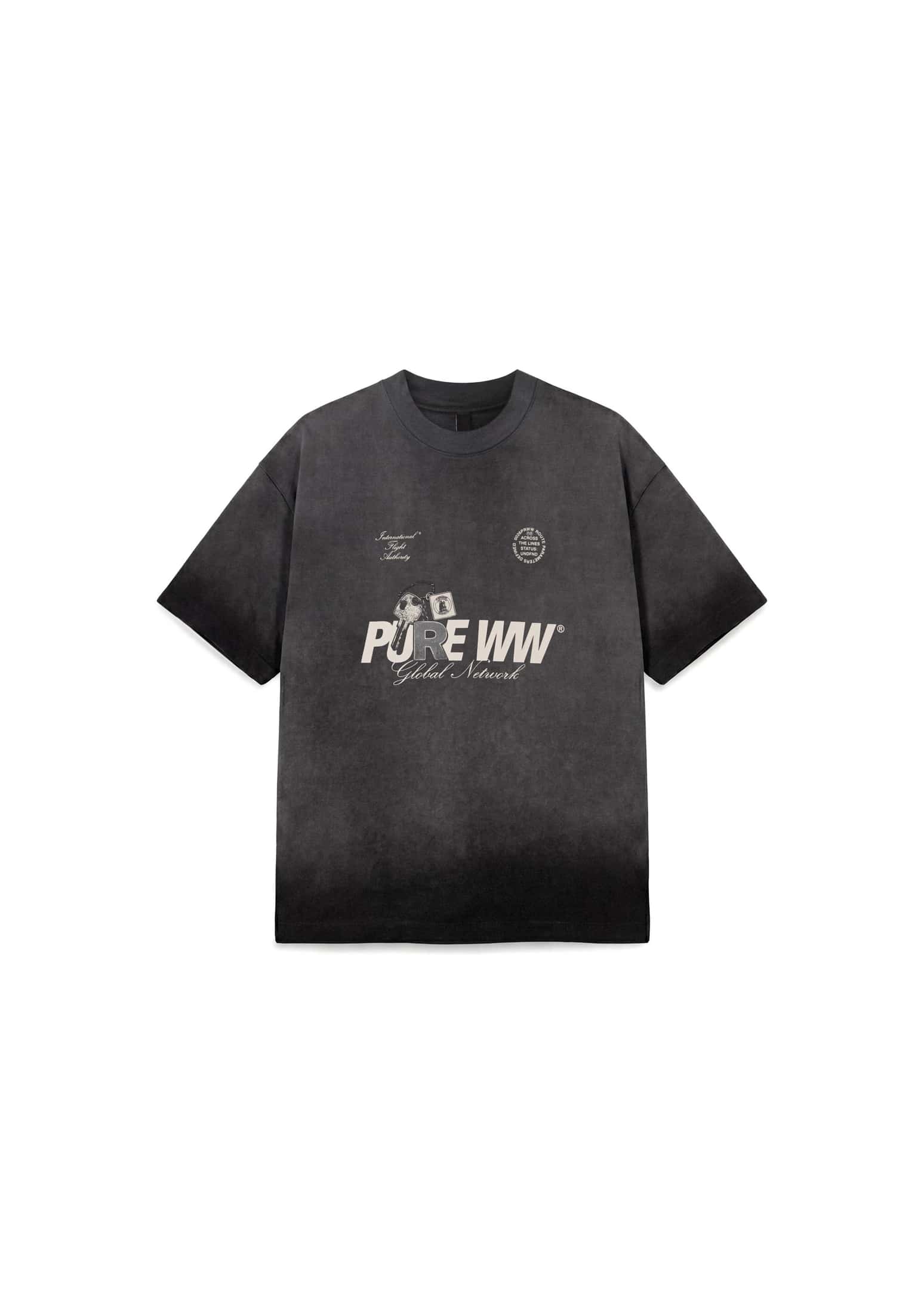 Across The Lines Washed Black Key T-Shirt