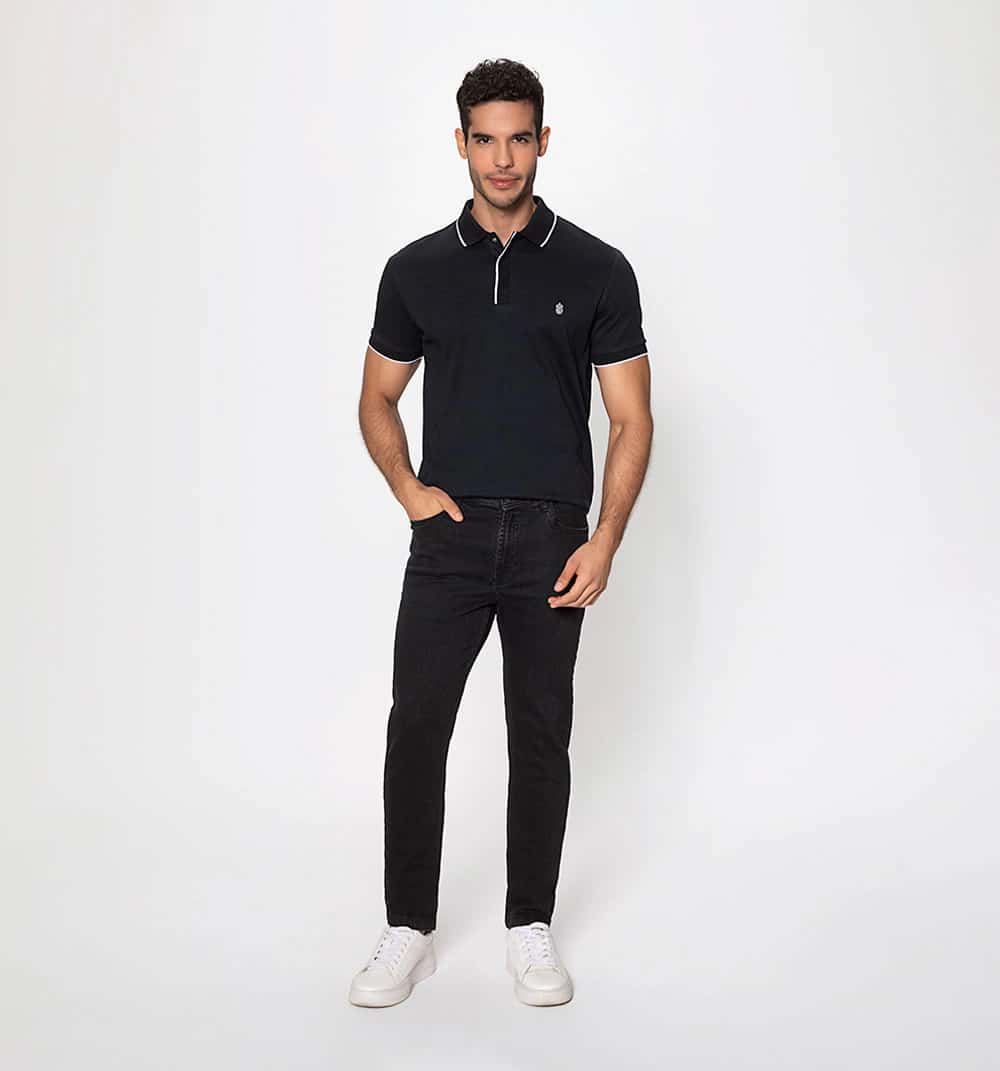 Polo con cartera en tejido slim