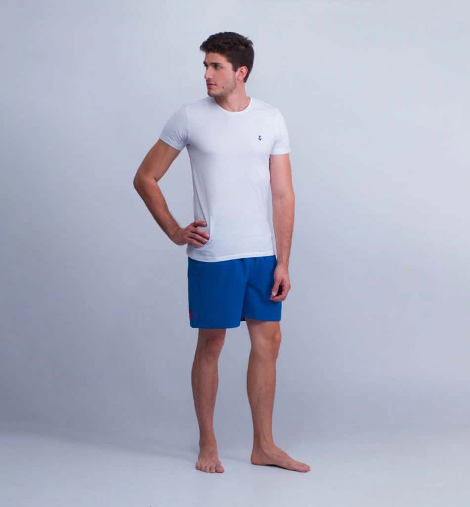 Camiseta Blanca con Ancla Azul