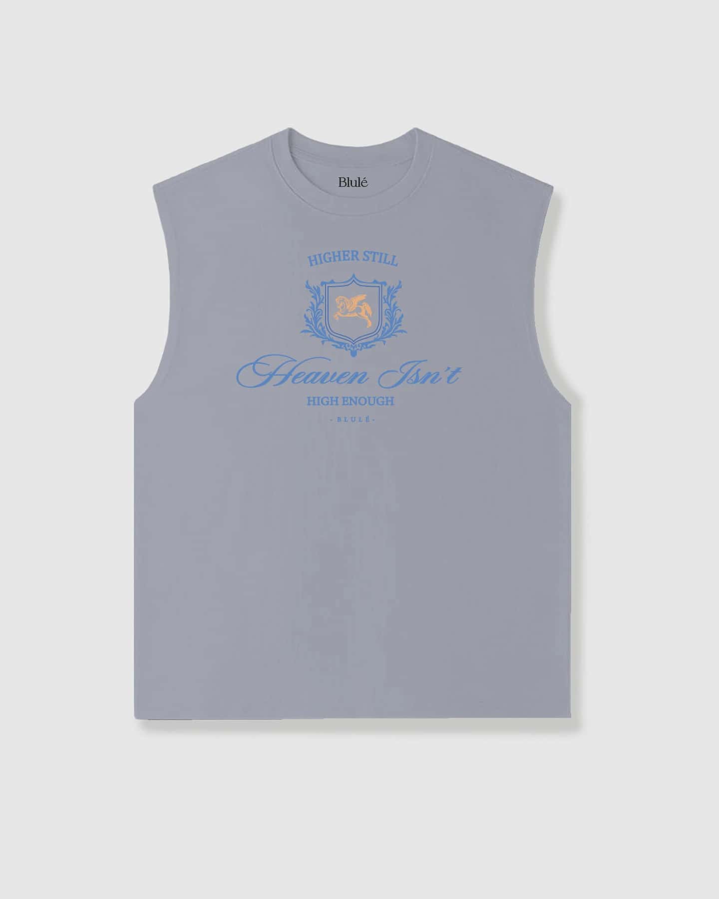 Oversized Sleeveless Higher Still Grey
