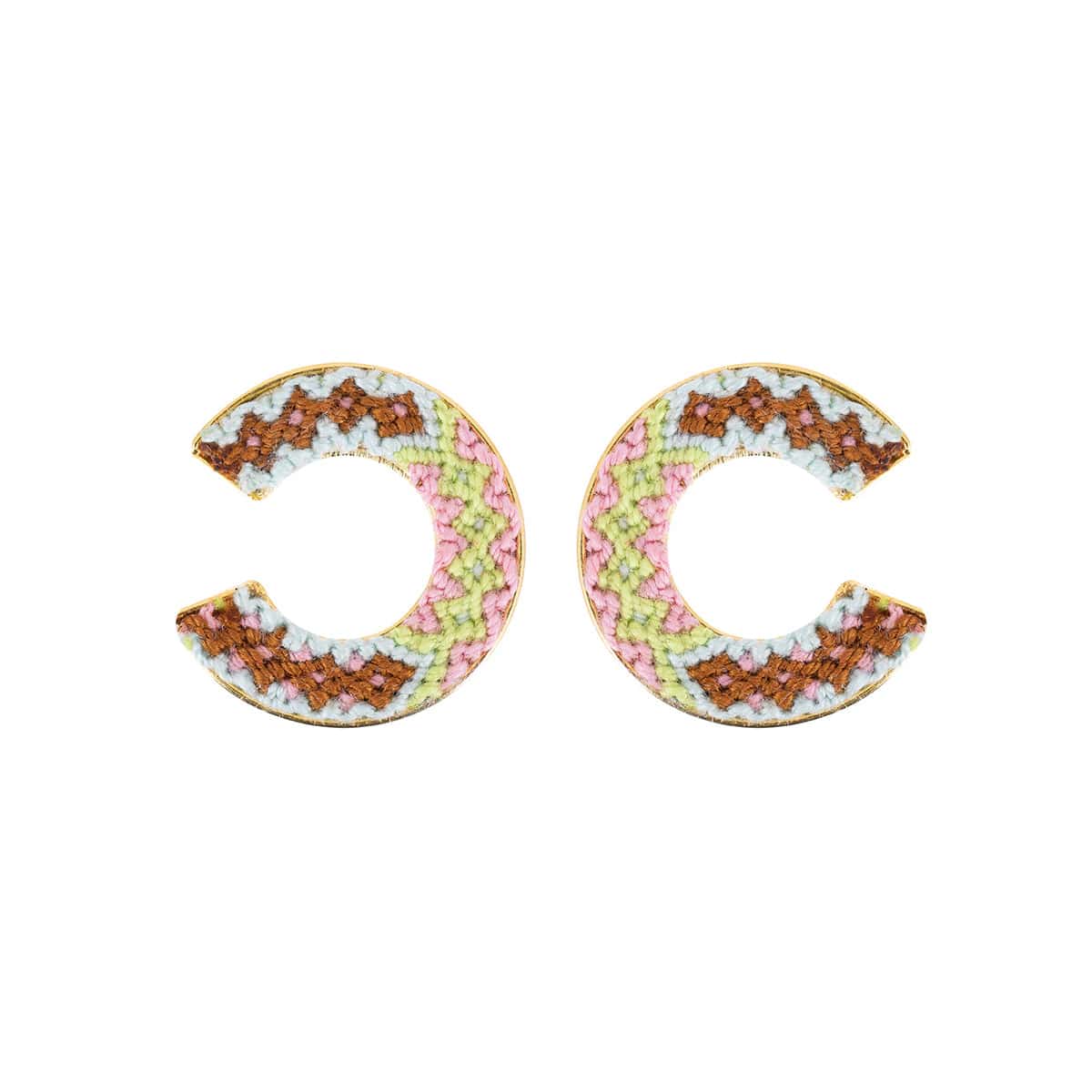 Wayuu Jolotsü  Earrings - Green