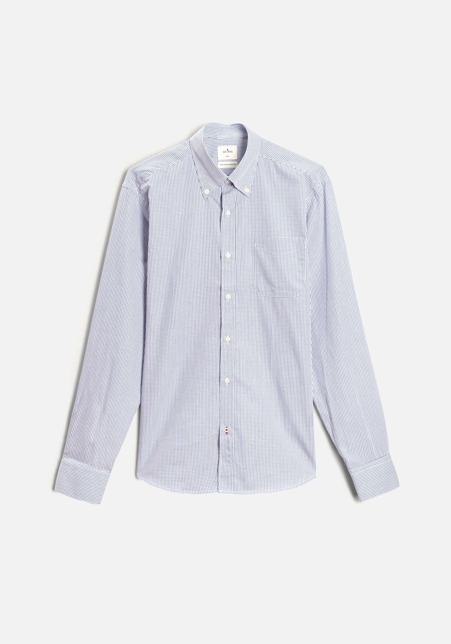 Camisa H CBD Cuadros Peq Azul Osc