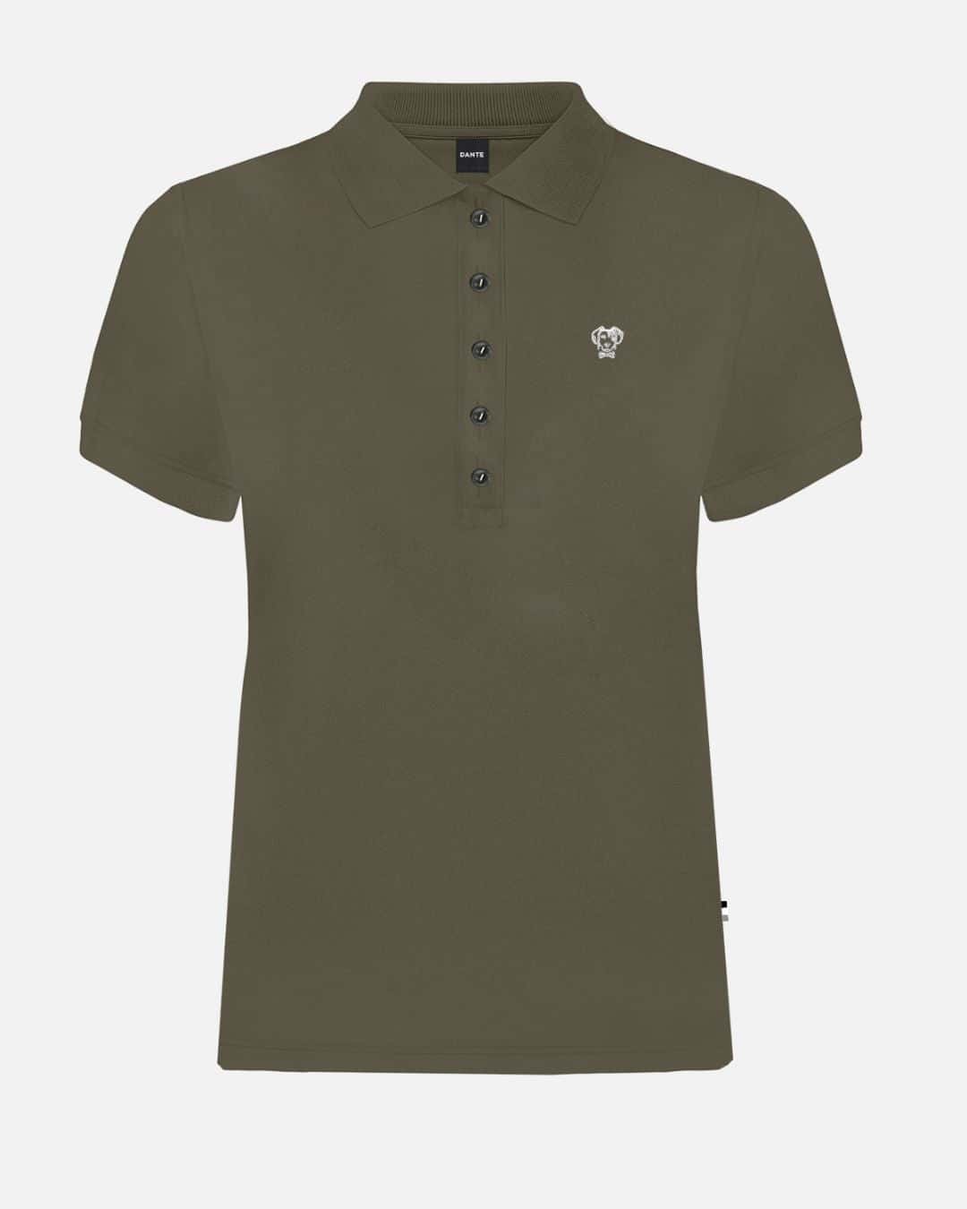 Polo Antimanchas de Mujer Verde Militar Regular Fit