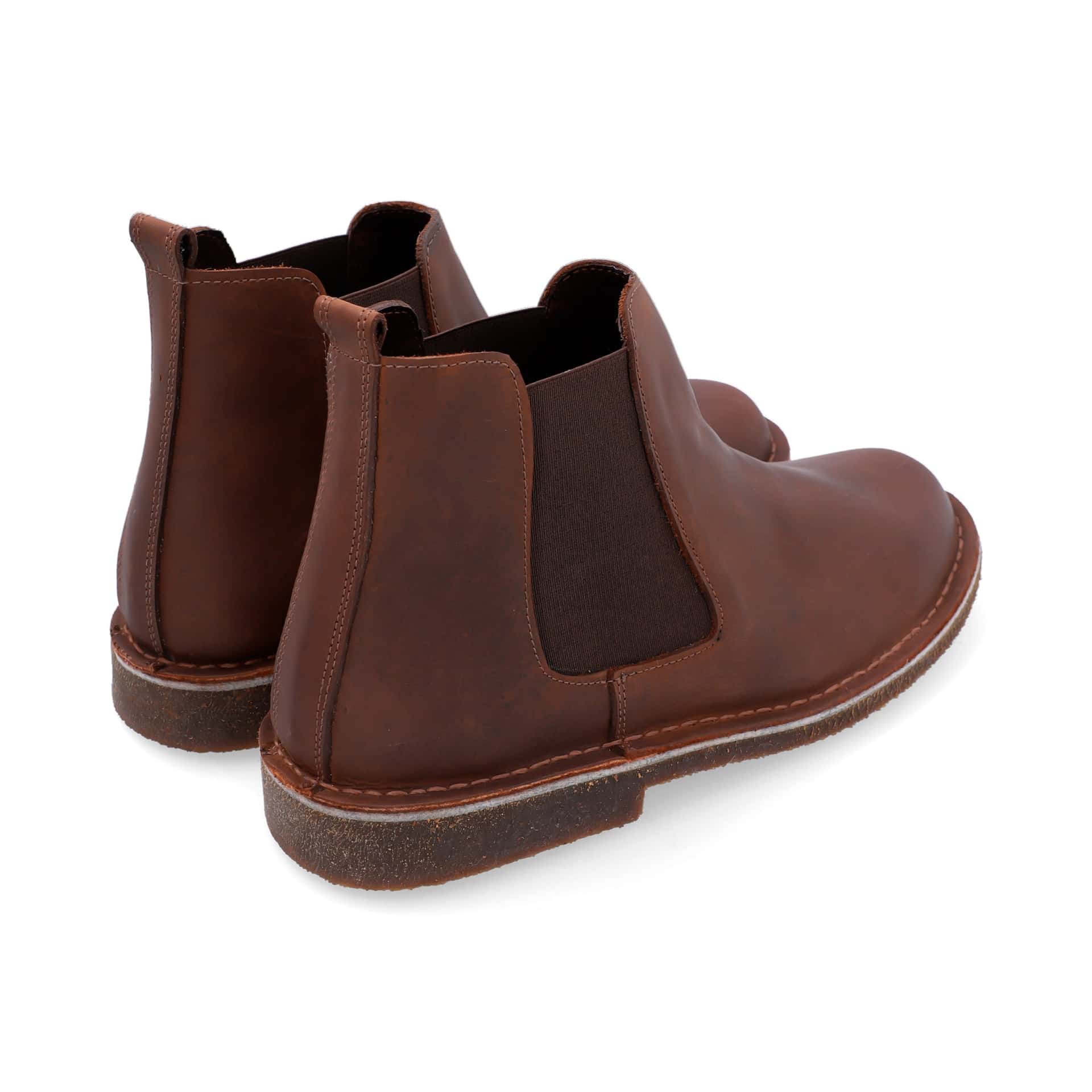 Botas Chelsea Hombre Cuero Graso Café - miniatura 2