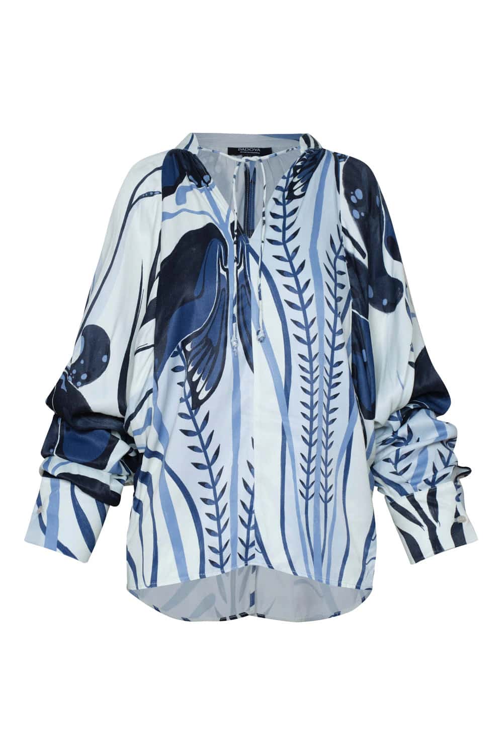 Blusa tai ivory navy