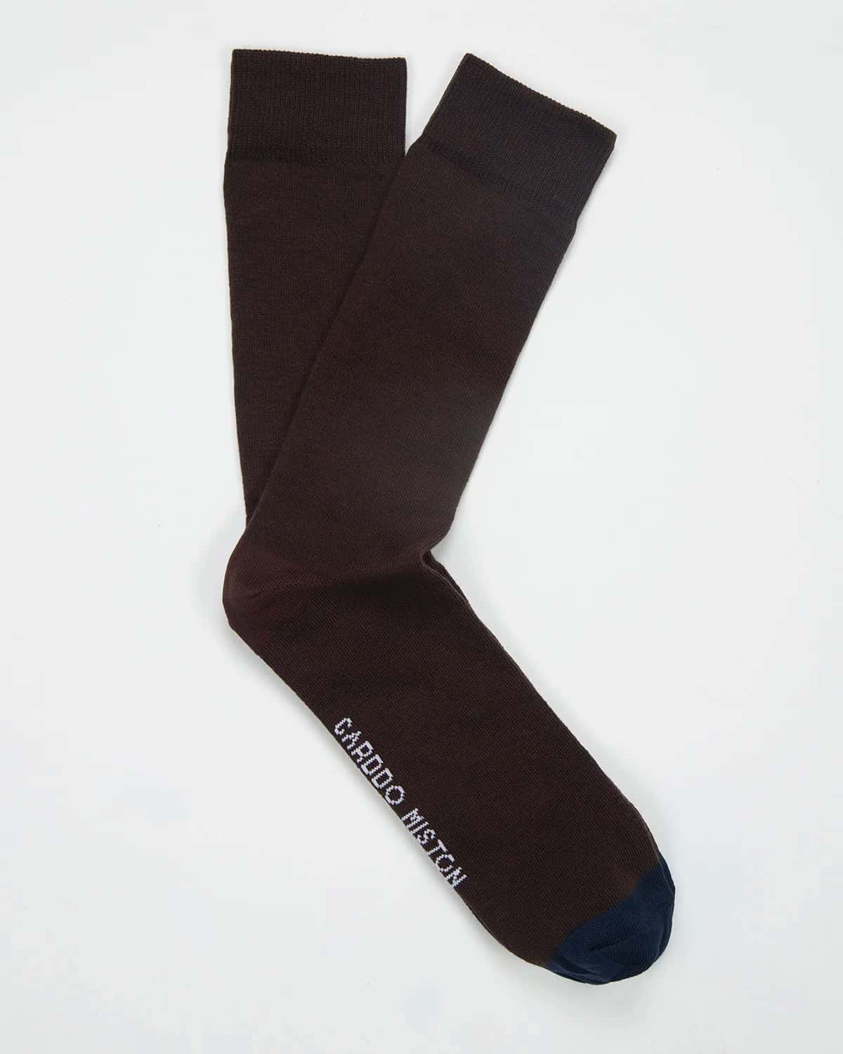 Medias Algodón Unicolor Chocolate