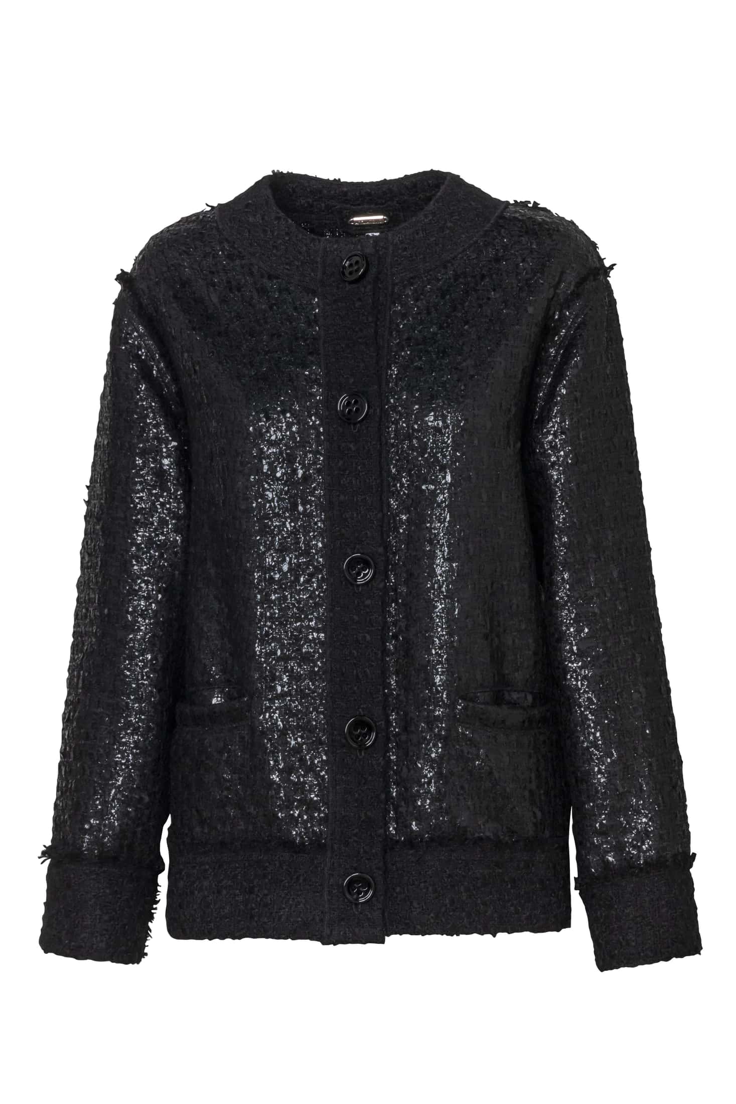 Loose-Fit Contrast Wool Jacket - miniatura 2