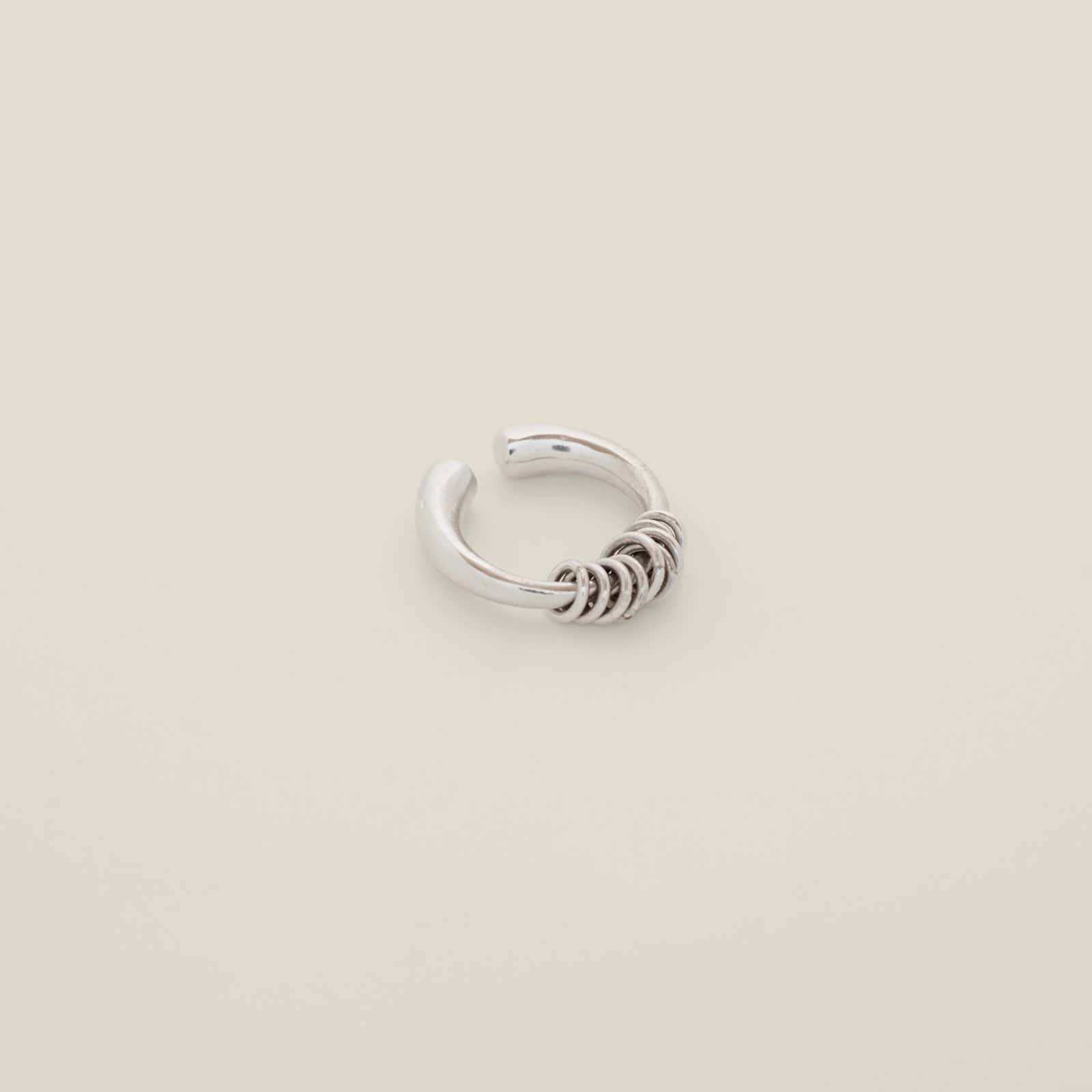 Kundali Ear Cuff Ring Silver