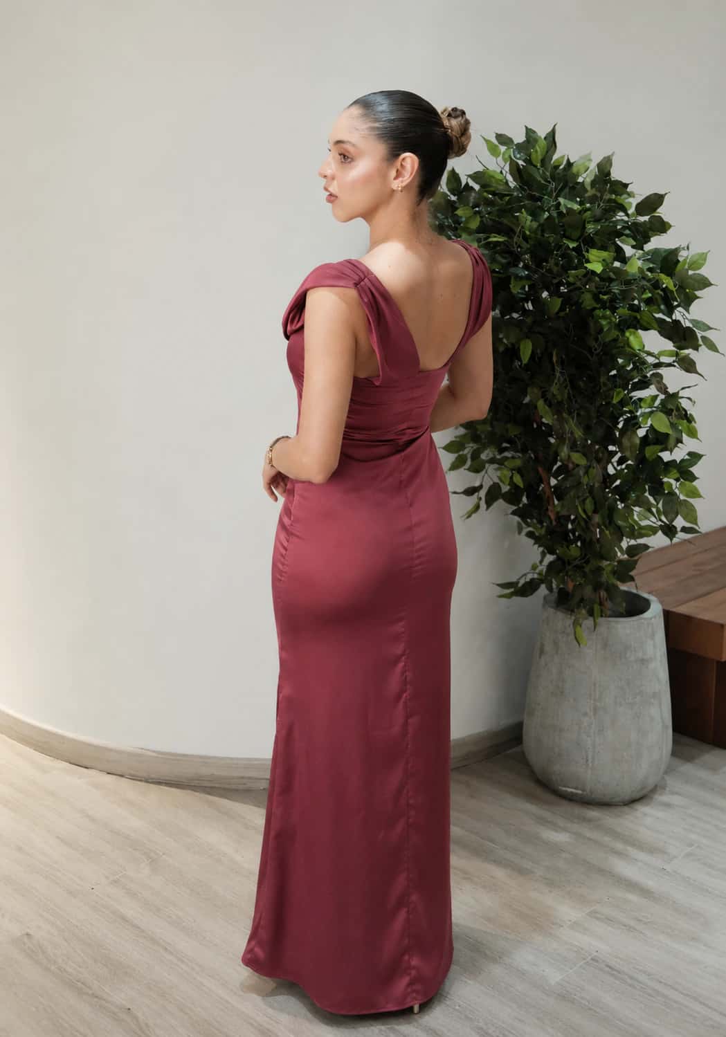 Vestido Noche De Arreboles Borgolña
