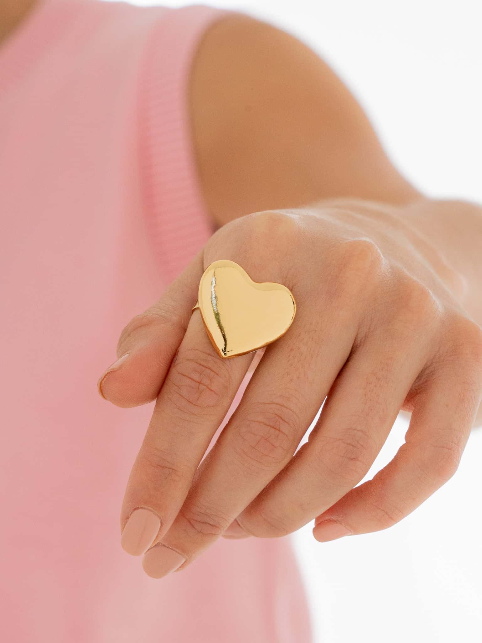 Anillo Corazón Liso Graduable