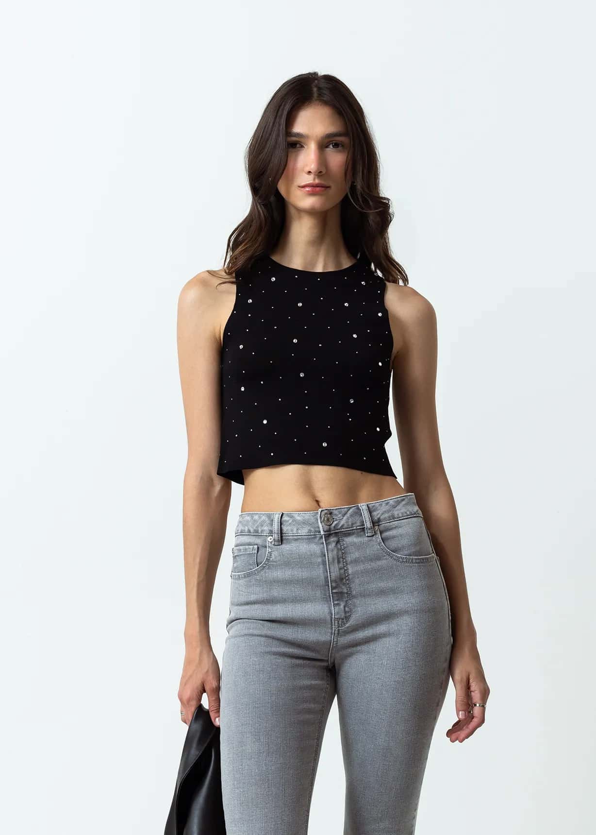 Camiseta tejida con apliques