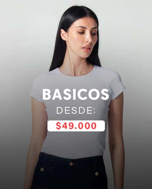 Venta cruzada – Mujer – Basicos desde $39,000