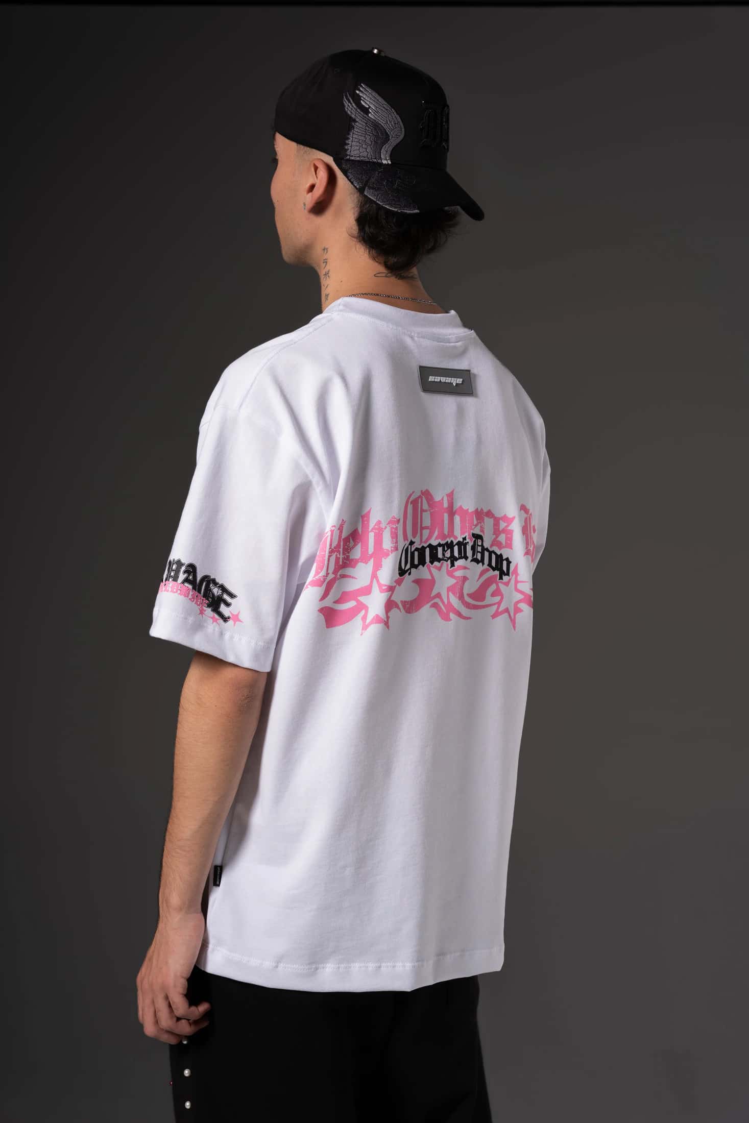 Camiseta Oversize Help rosa savage  250 gramos 14653 - miniatura 3