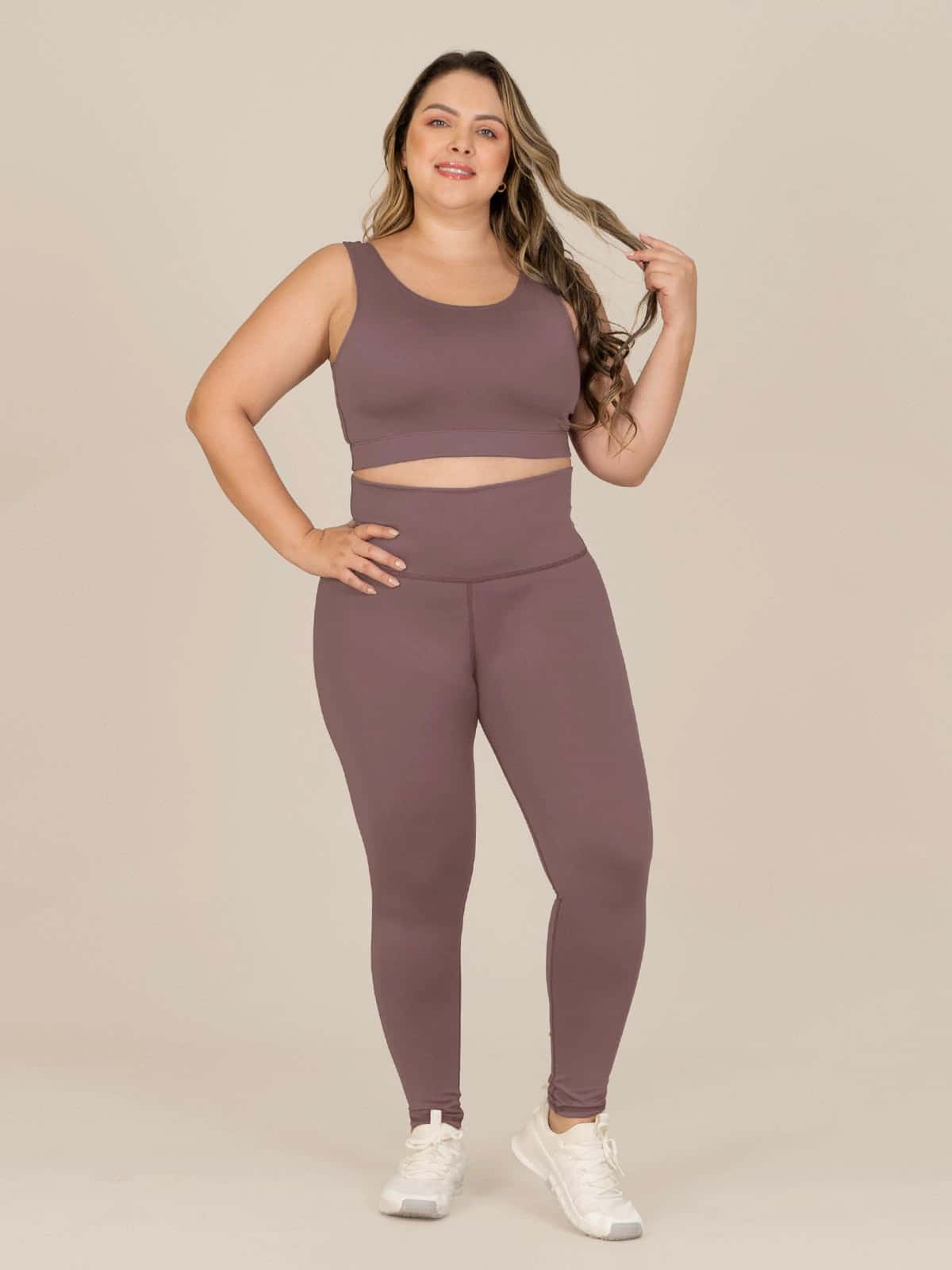Purple Leggins Set Talla Plus