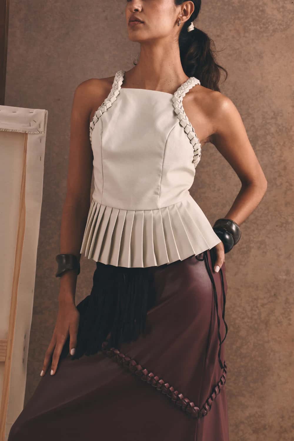 "LA FLACA" TOP IVORY - miniatura 4