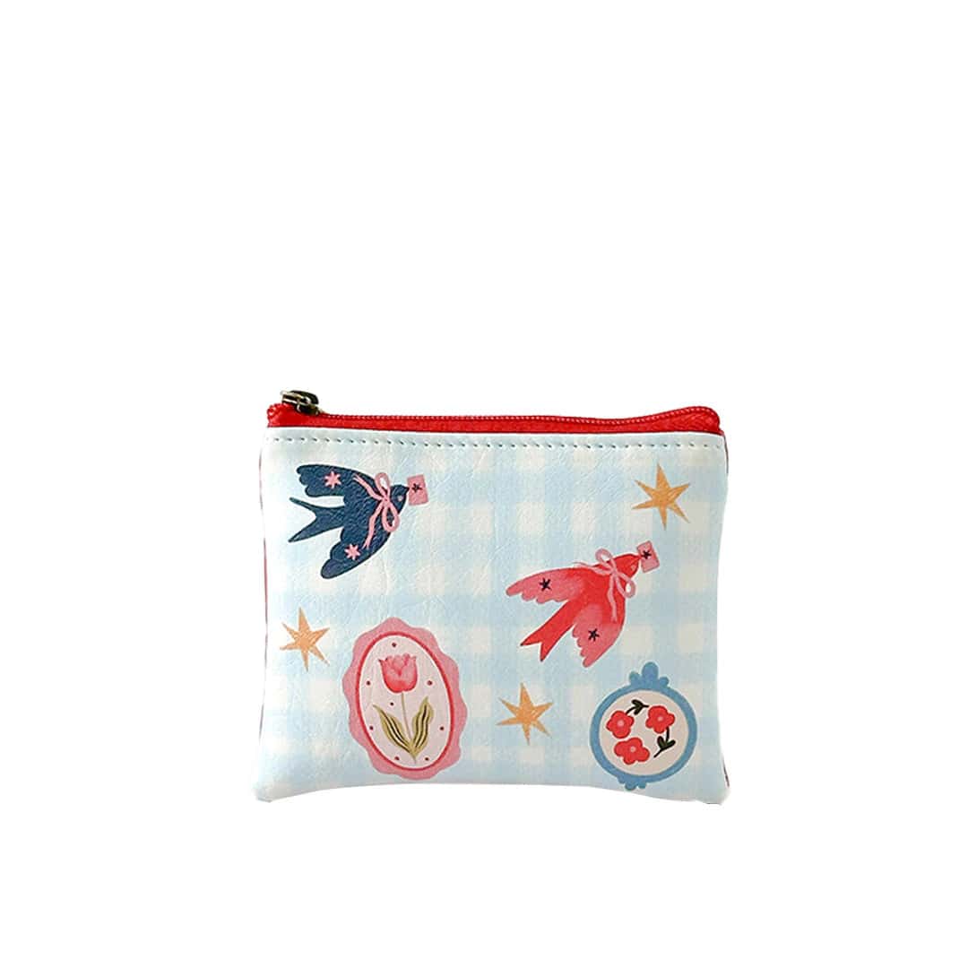 Monedero Básico Para Mujer Estampado Y Rojo Love Is In The Air