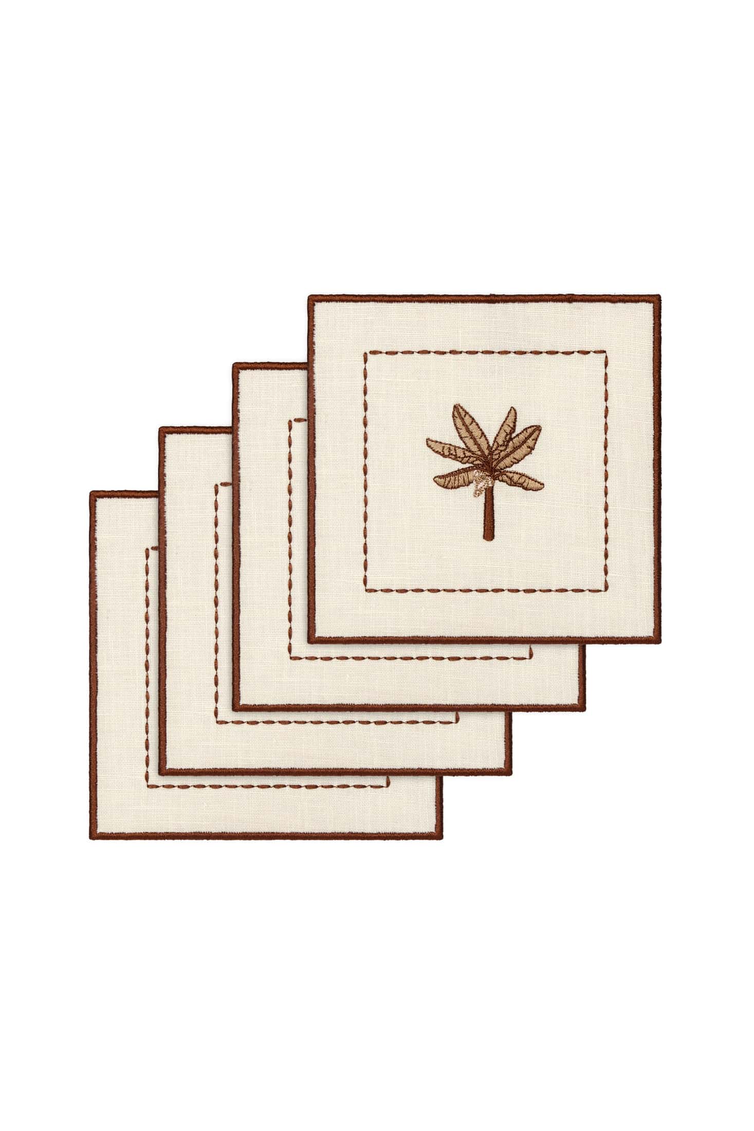 Linen Cocktail Napkin Palma / Set of 4