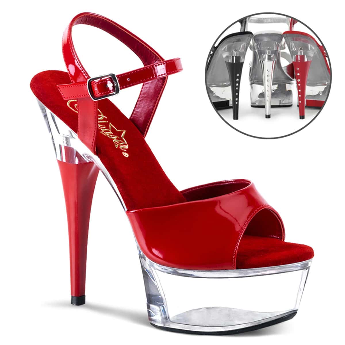 Zapatos sandalias bajo pedido Tacones Plataforma Poledance Pleaser CAPTIVA-609-RC