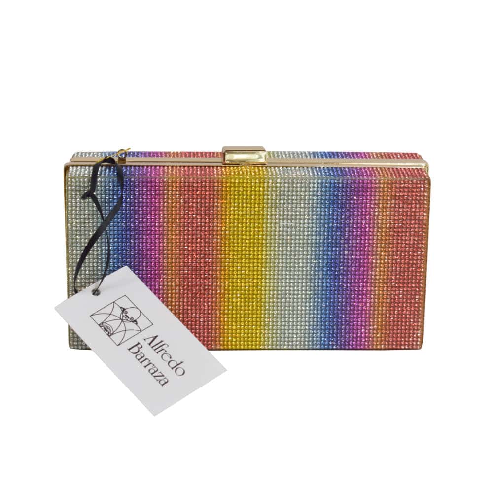 Rainbow Rhinestone Clutch