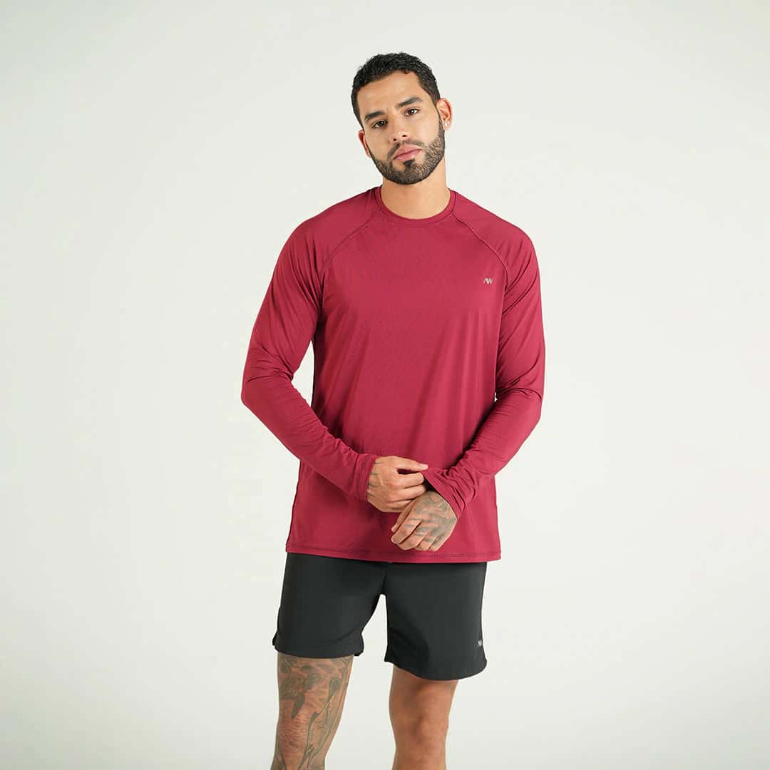Long sleeve Men Deep Red - miniatura 5
