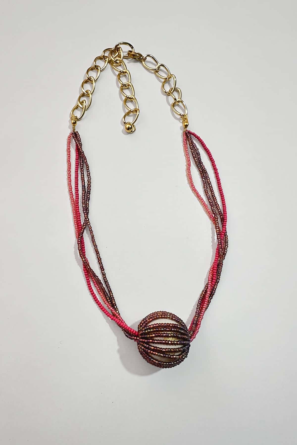 Collar piedra rosa