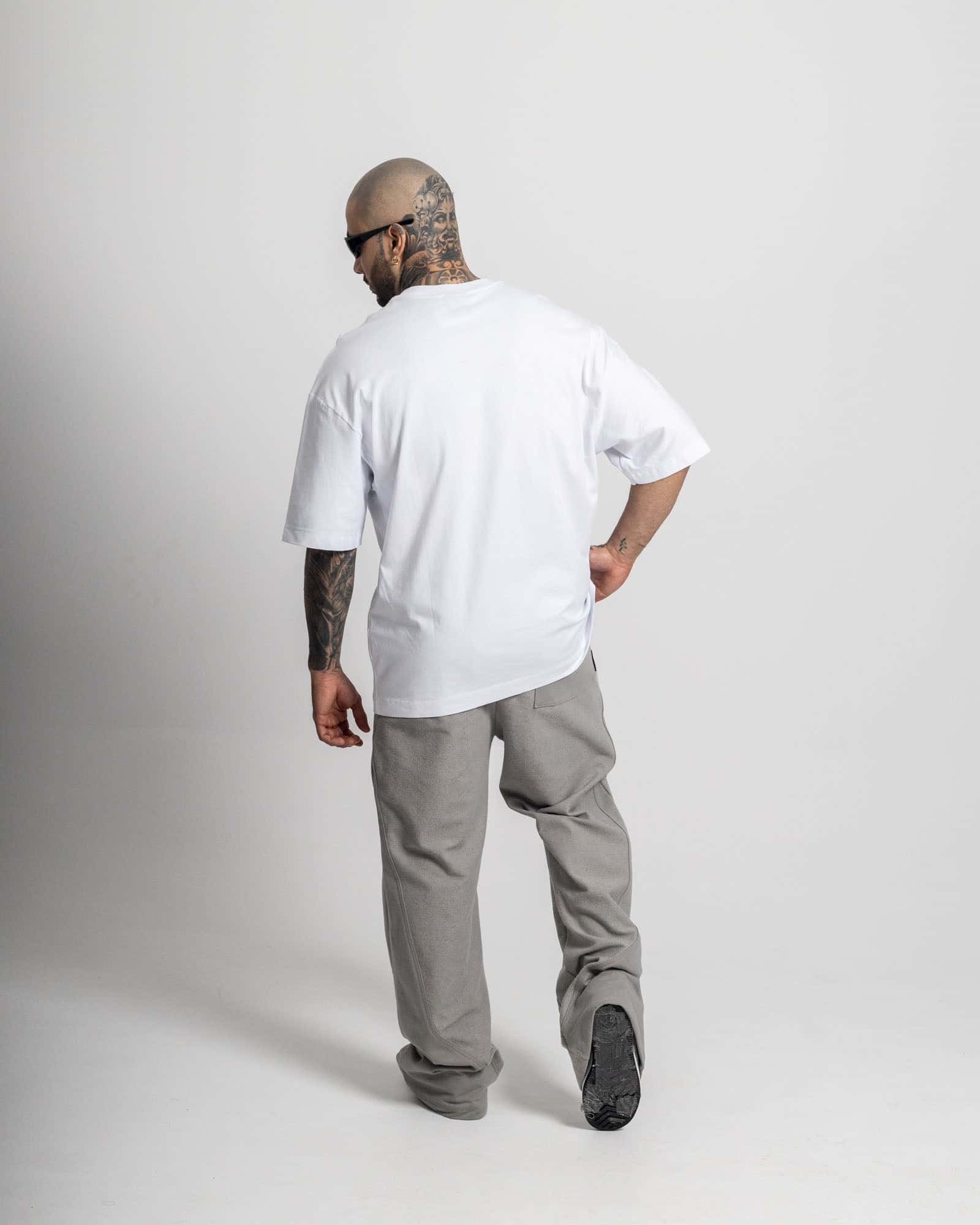 Camiseta básica blanca oversize - miniatura 4