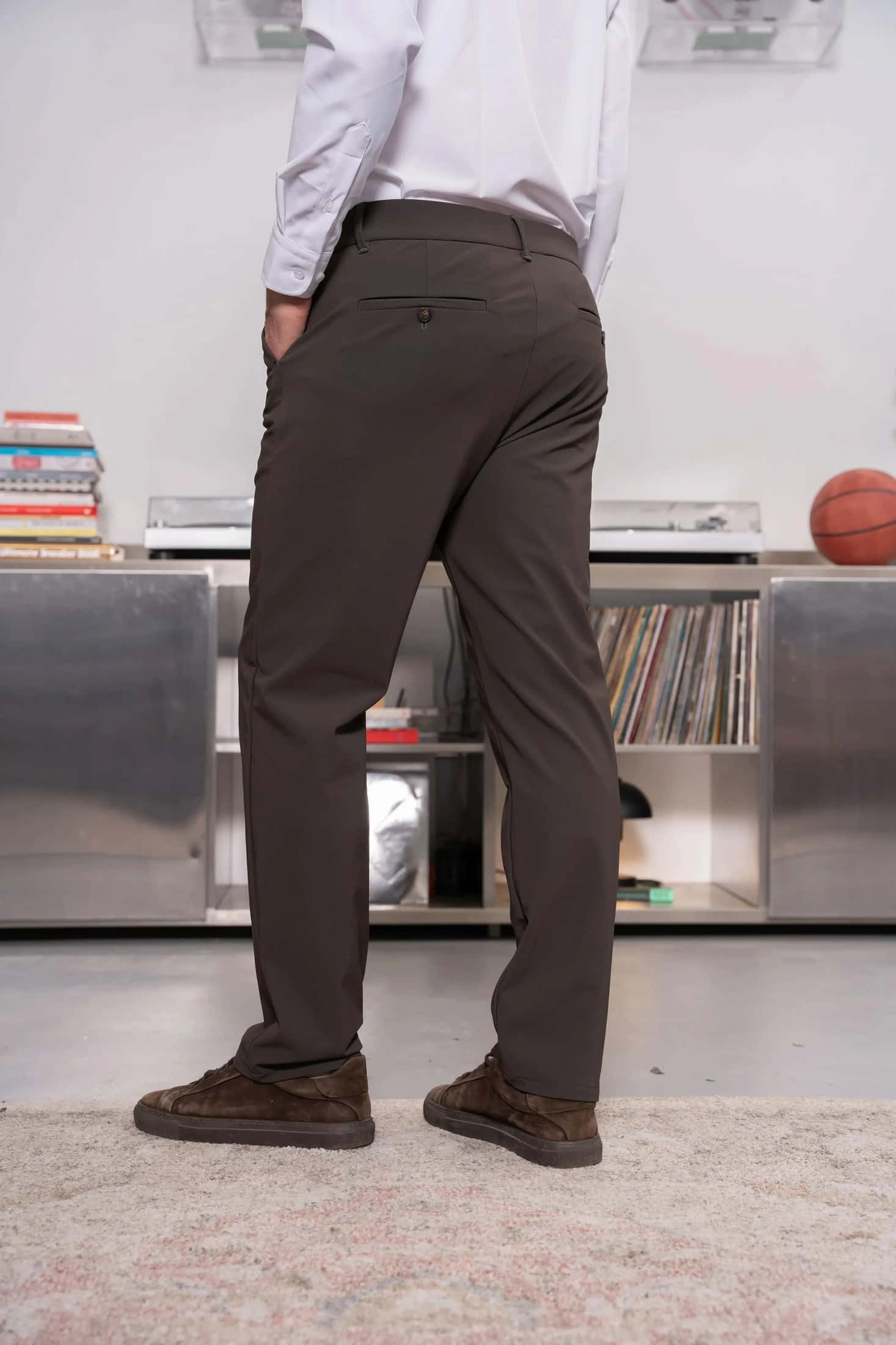 Pantalón Clean Fit Hombre Gris Oscuro - miniatura 3