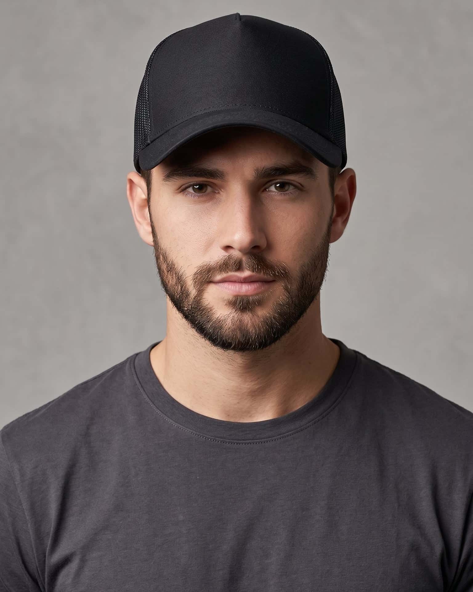 Gorra Lisa Negra Trucker