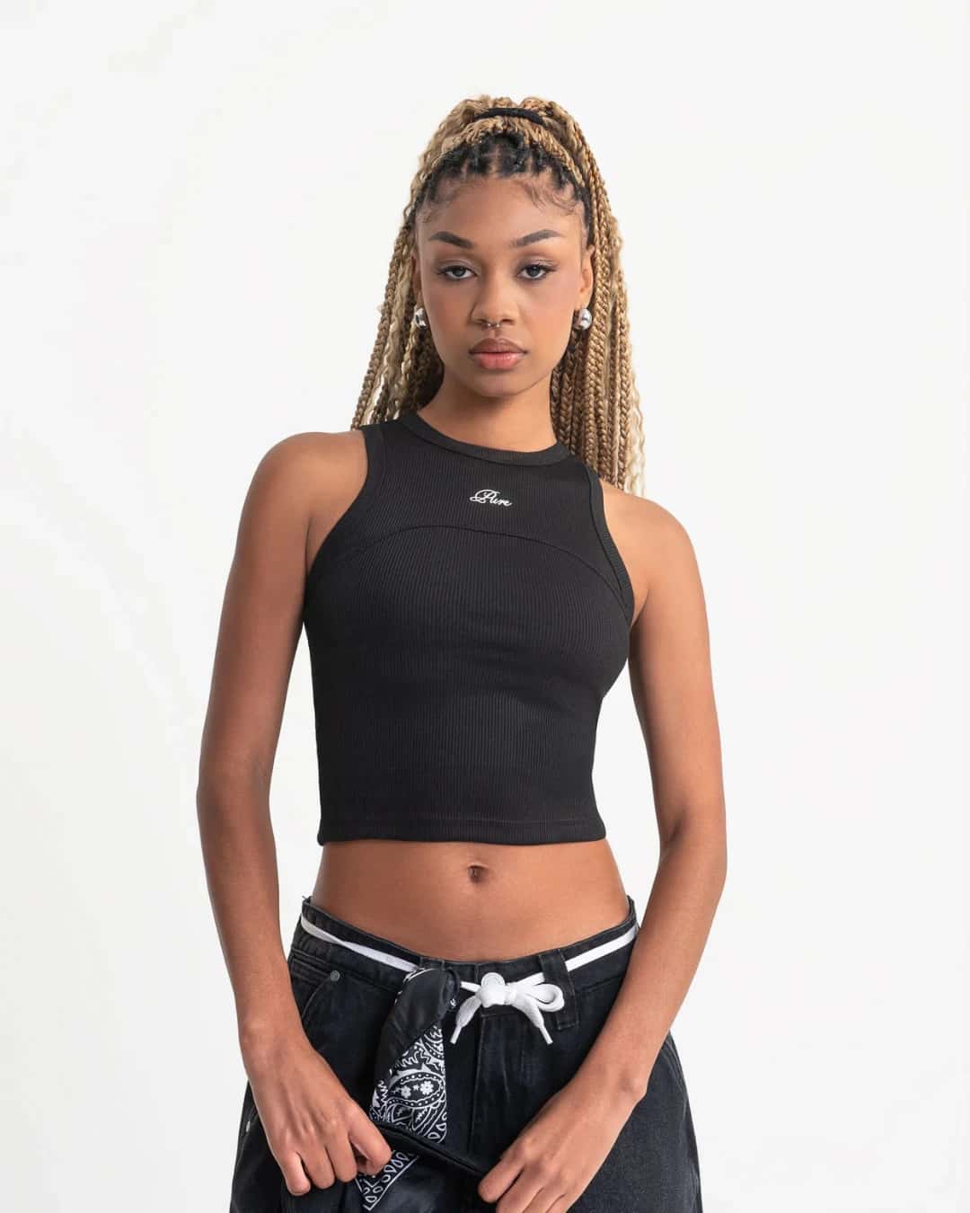 RUSTIC BLACK TANK TOP - miniatura 5