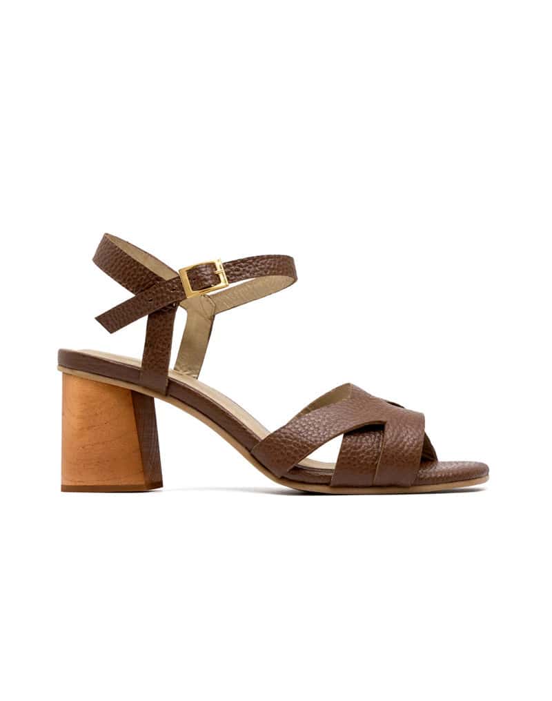 Sandalia tacón de cuero  REF KRA1635