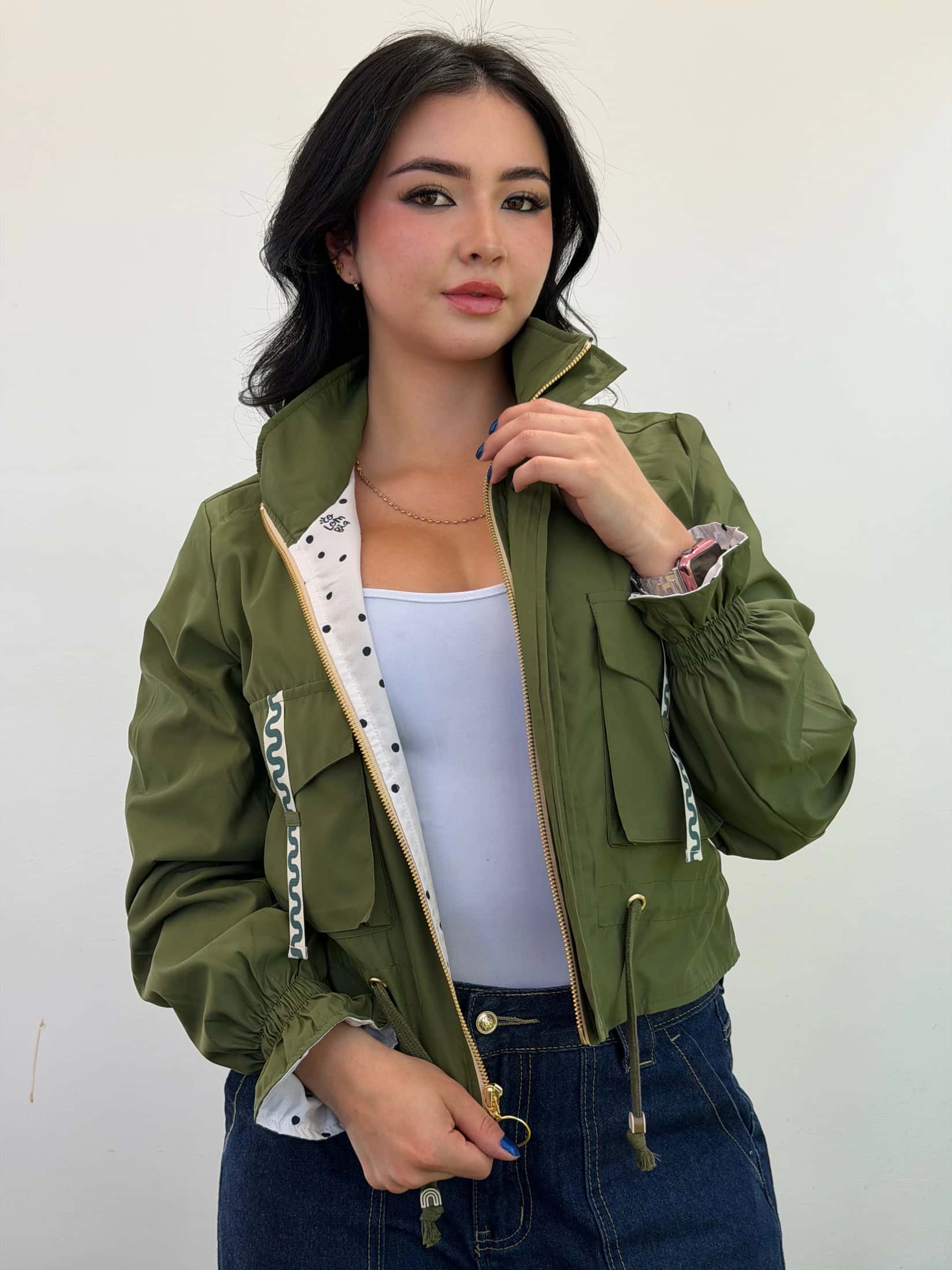 Chaqueta Corta Verde Oliva