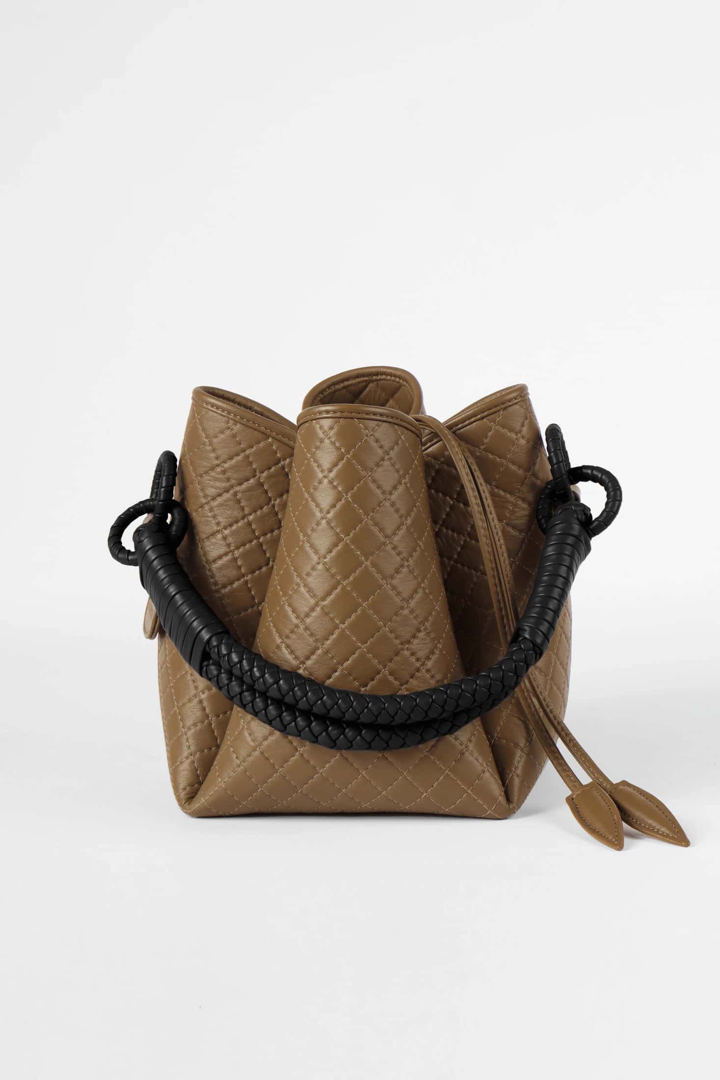 Tulip Bucket Bag, Olive & Black