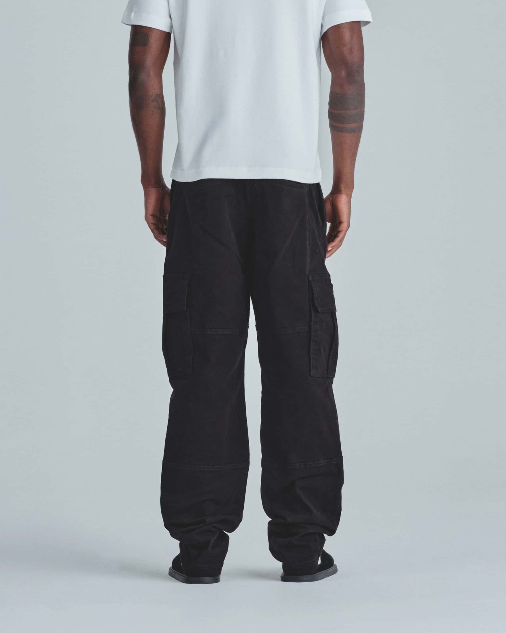 Basics Relaxed Cargo Pants Black - miniatura 5