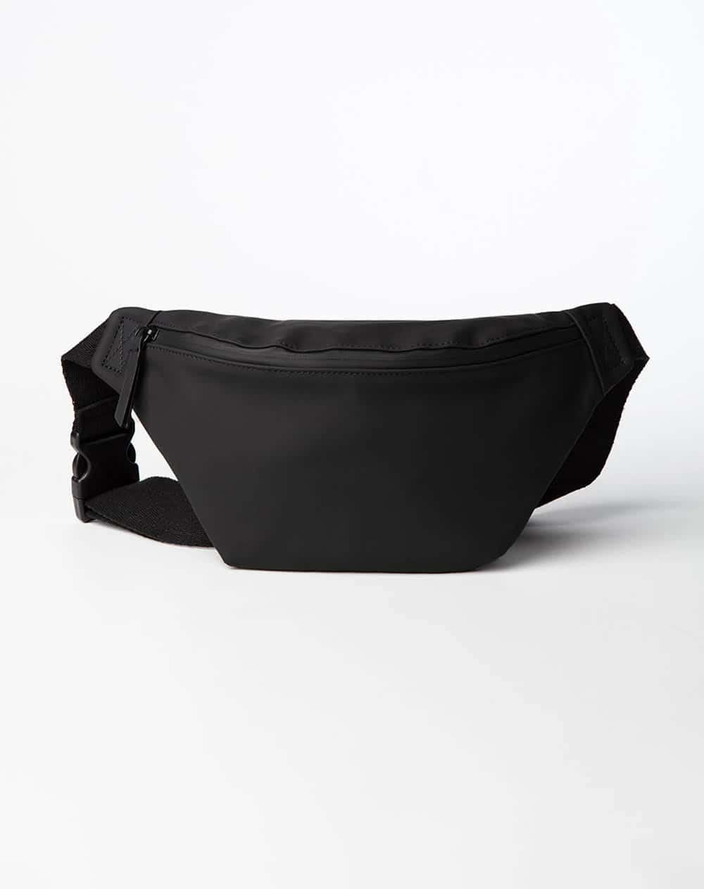 Riñonera ajustable negro mate hombre