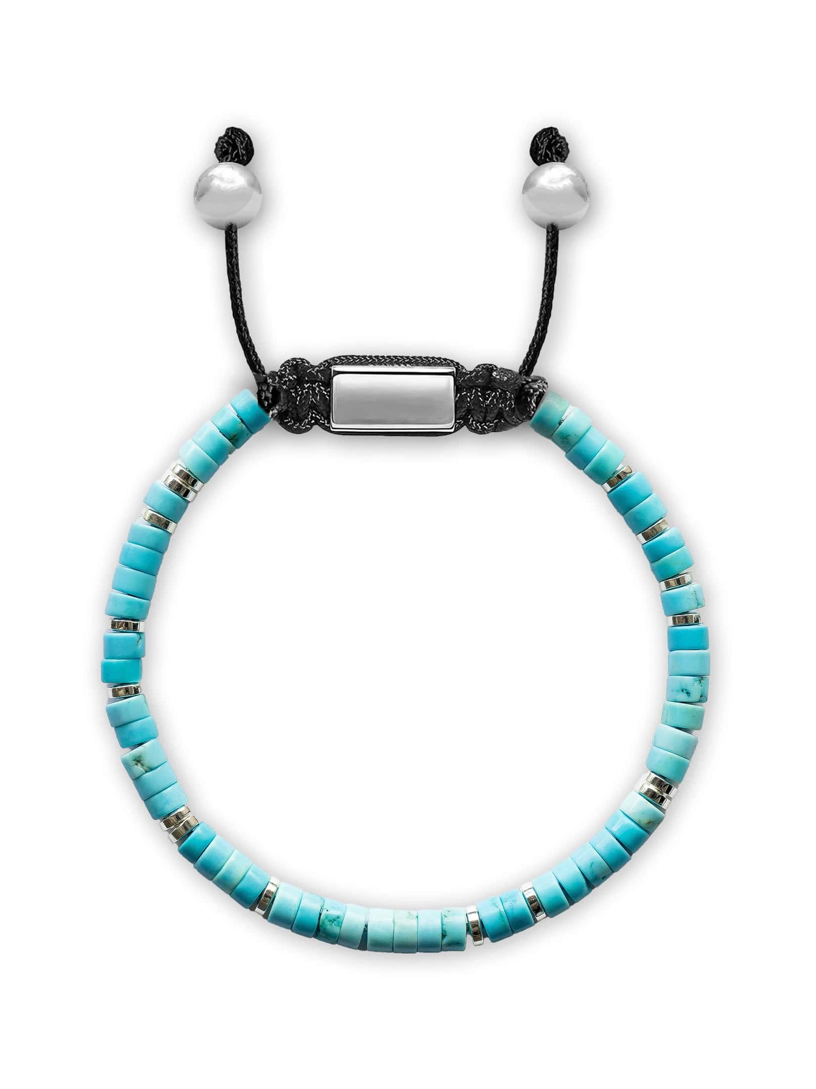 Brazalete Turquesa 4mm Heishi