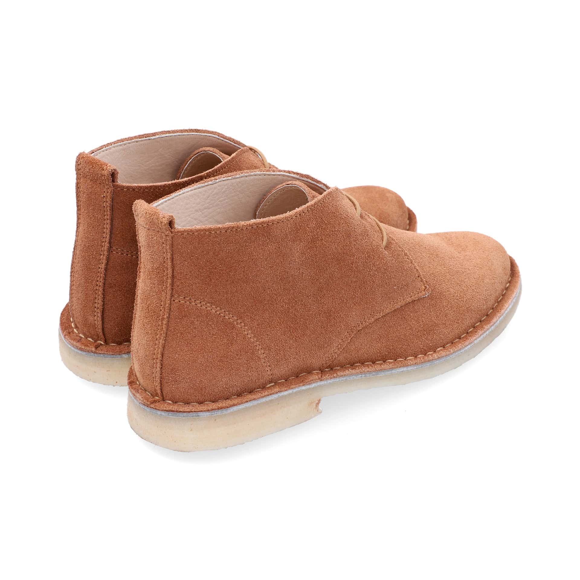 Botas Desert Mujer Cuero Carnaza Almendra - miniatura 2