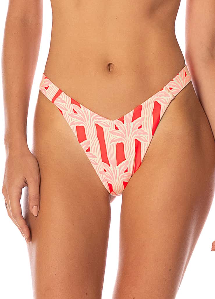 Maaji Palm Plantation Waikiki Regular Rise Double V Bikini Bottom - miniatura 2