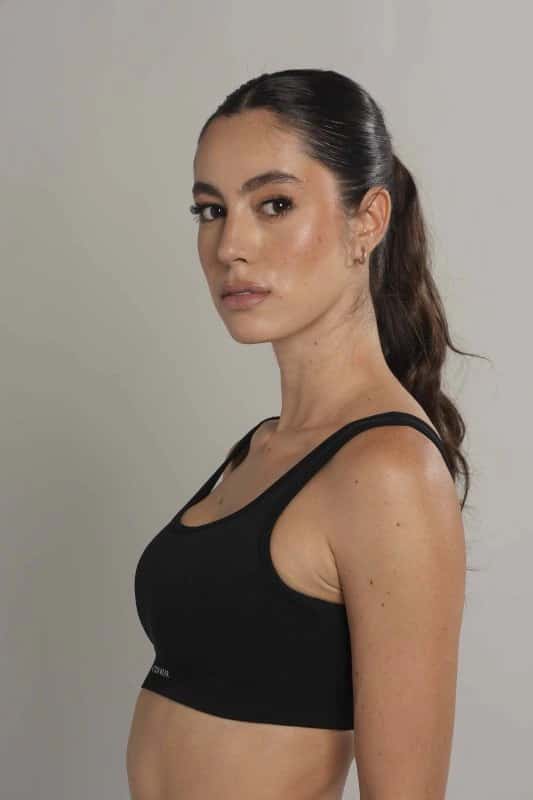Square bra seamless Negro - miniatura 3