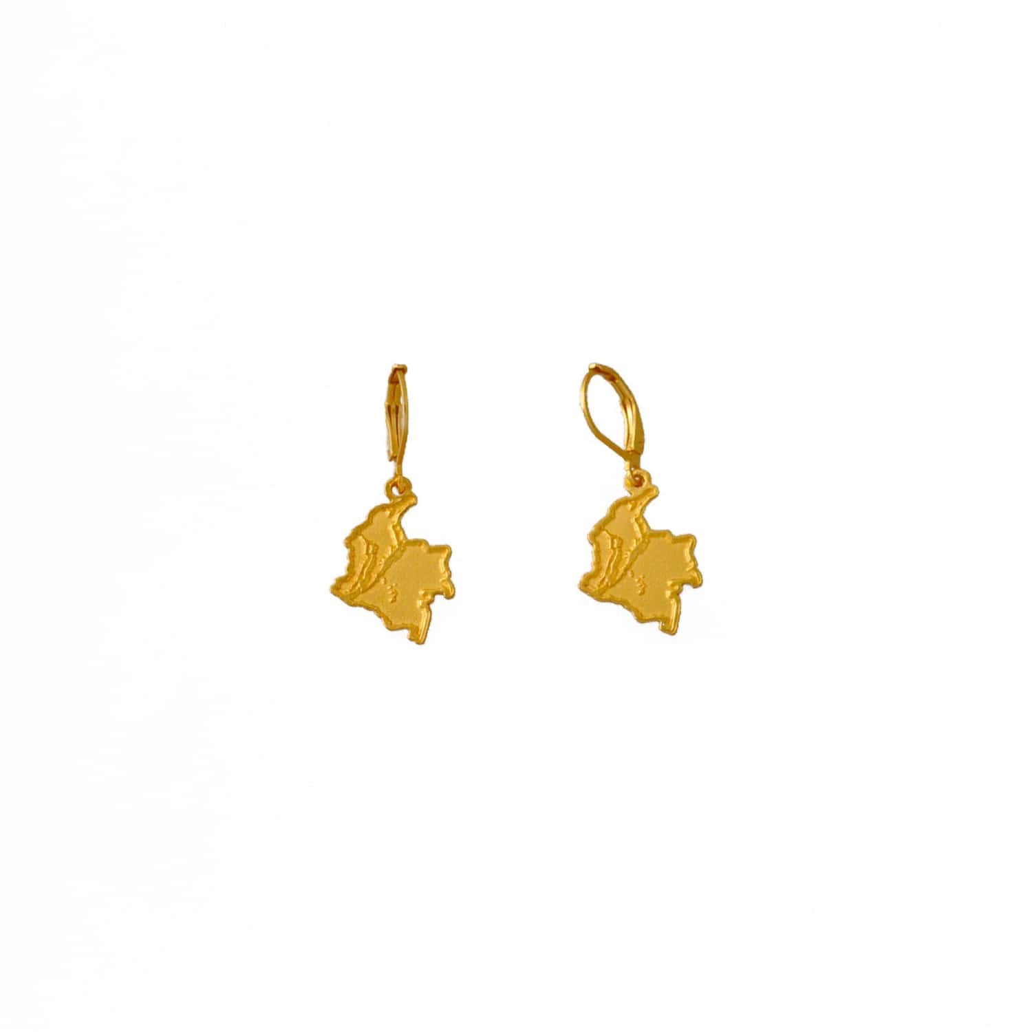Arete gancho, mapa de Colombia con relieve