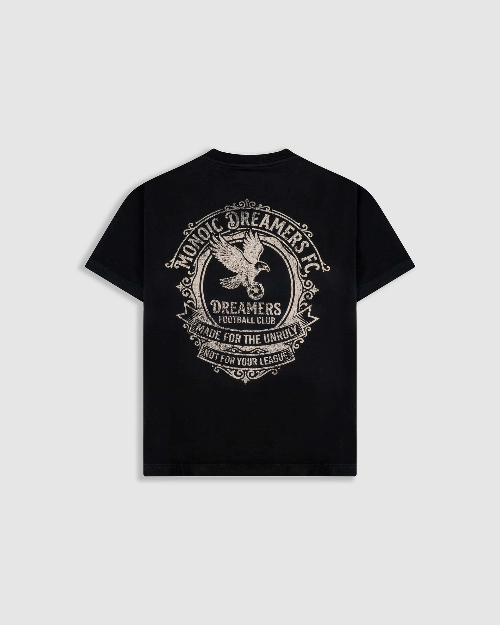 Camiseta Oversized Dreamers Club - Negro Oscuro