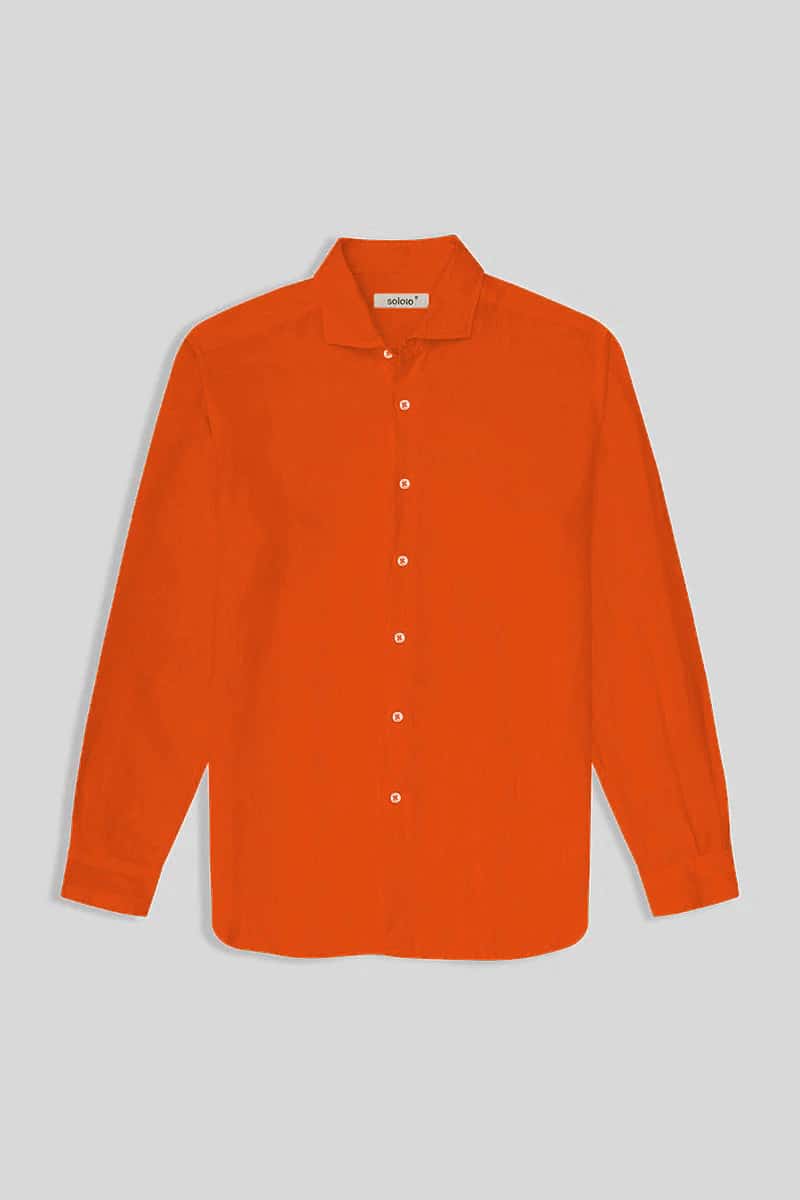 Men's linen shirt orange