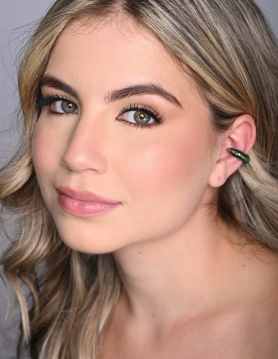 Ear Cuff Luna Llena Verde - miniatura 2