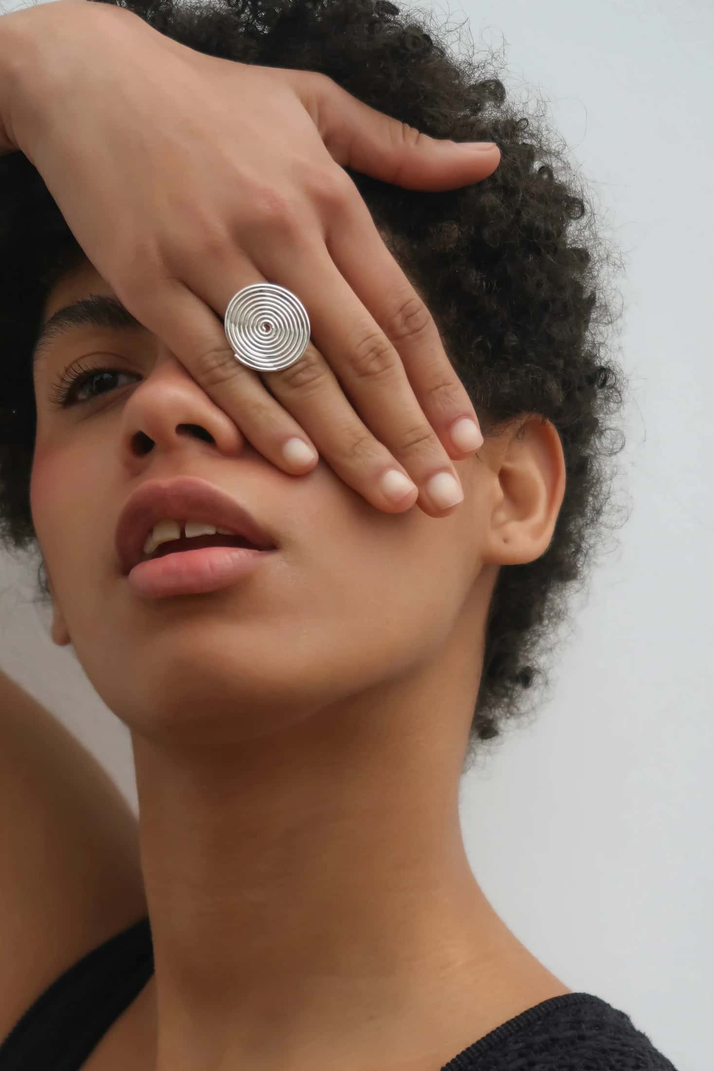 SPIRAL SILVER RING